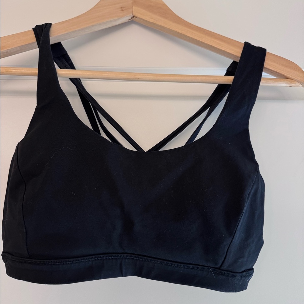 Lululemon Athletica Black Strappy Sports Bra